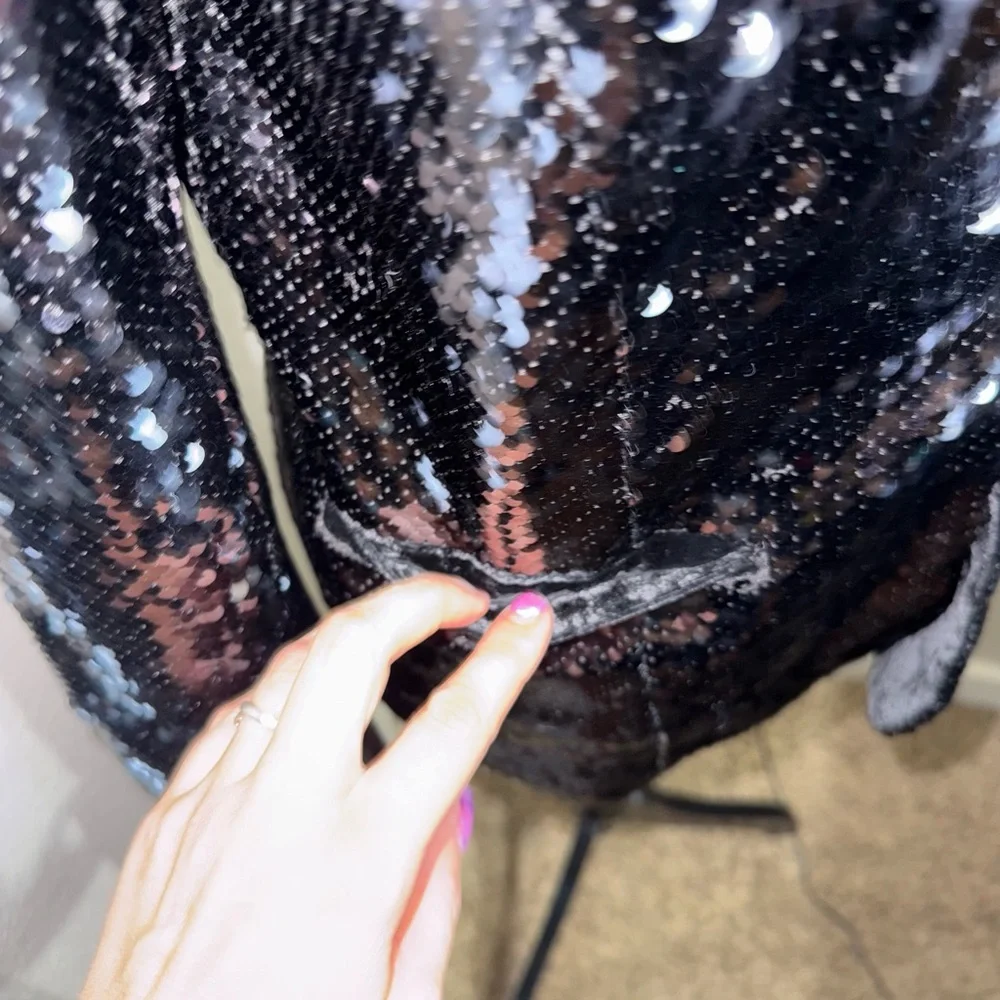 Cami NYC The Lennon‎ Sequin Blazer in Black-Size Large